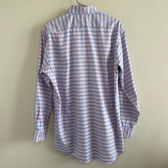 Paul Fredrick Tailored Fit Long Sleeve Button Down Plaid Shirt Mens 15.5 x 33 - Picture 2 of 8